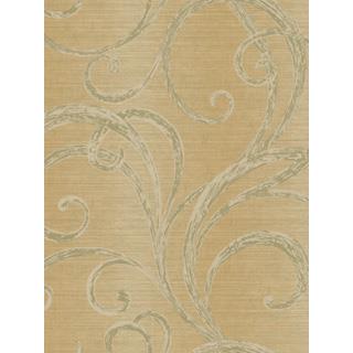 Seabrook Designs LE21005 Leighton Acrylic Coated Scrolls-leaf and ironwork Wallpaper